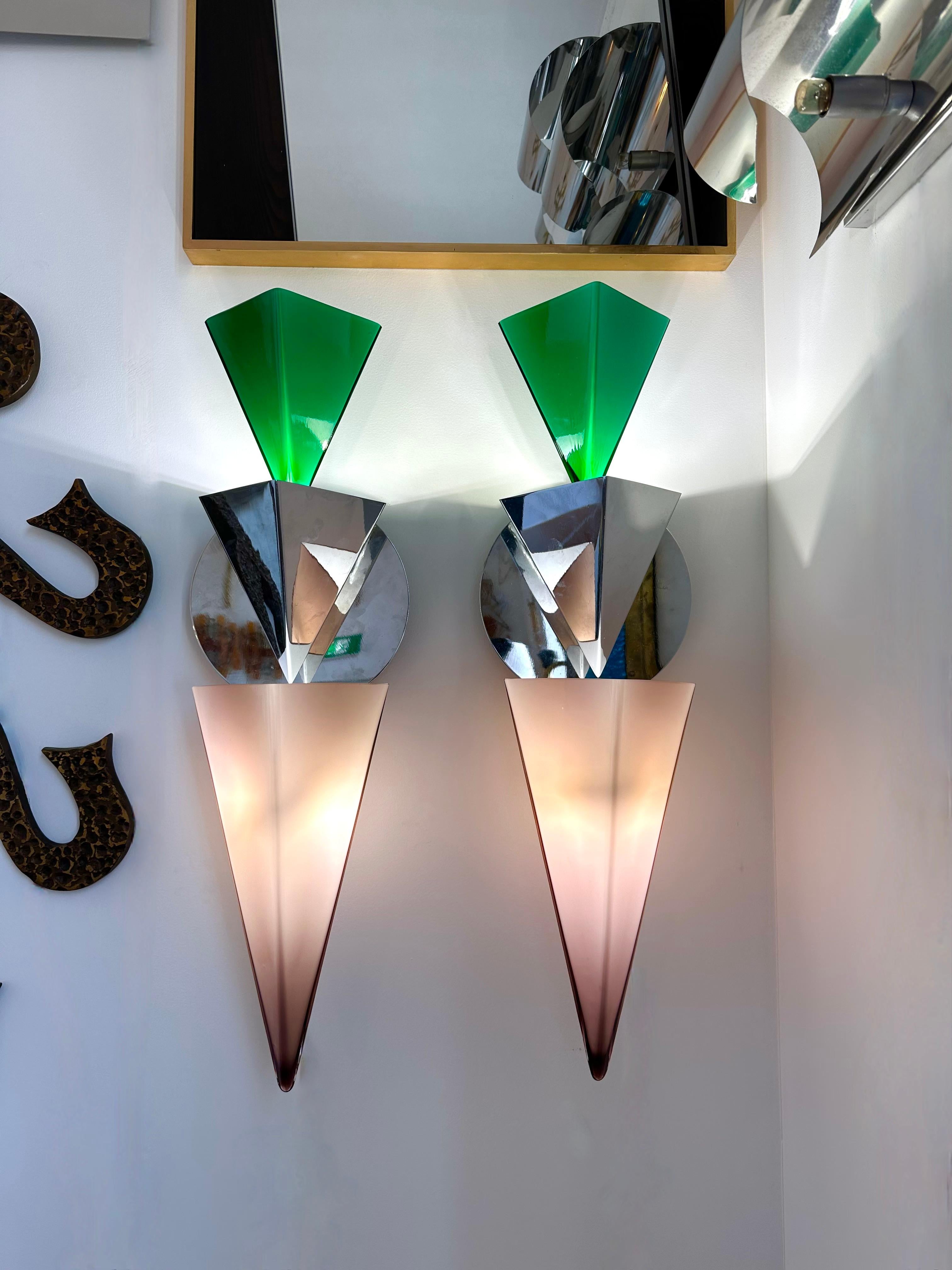 Coppia di lampade Wassily di Tihani e Mancini per Foscarini. Italia, anni '80 In condizioni buone in vendita a SAINT-OUEN, FR