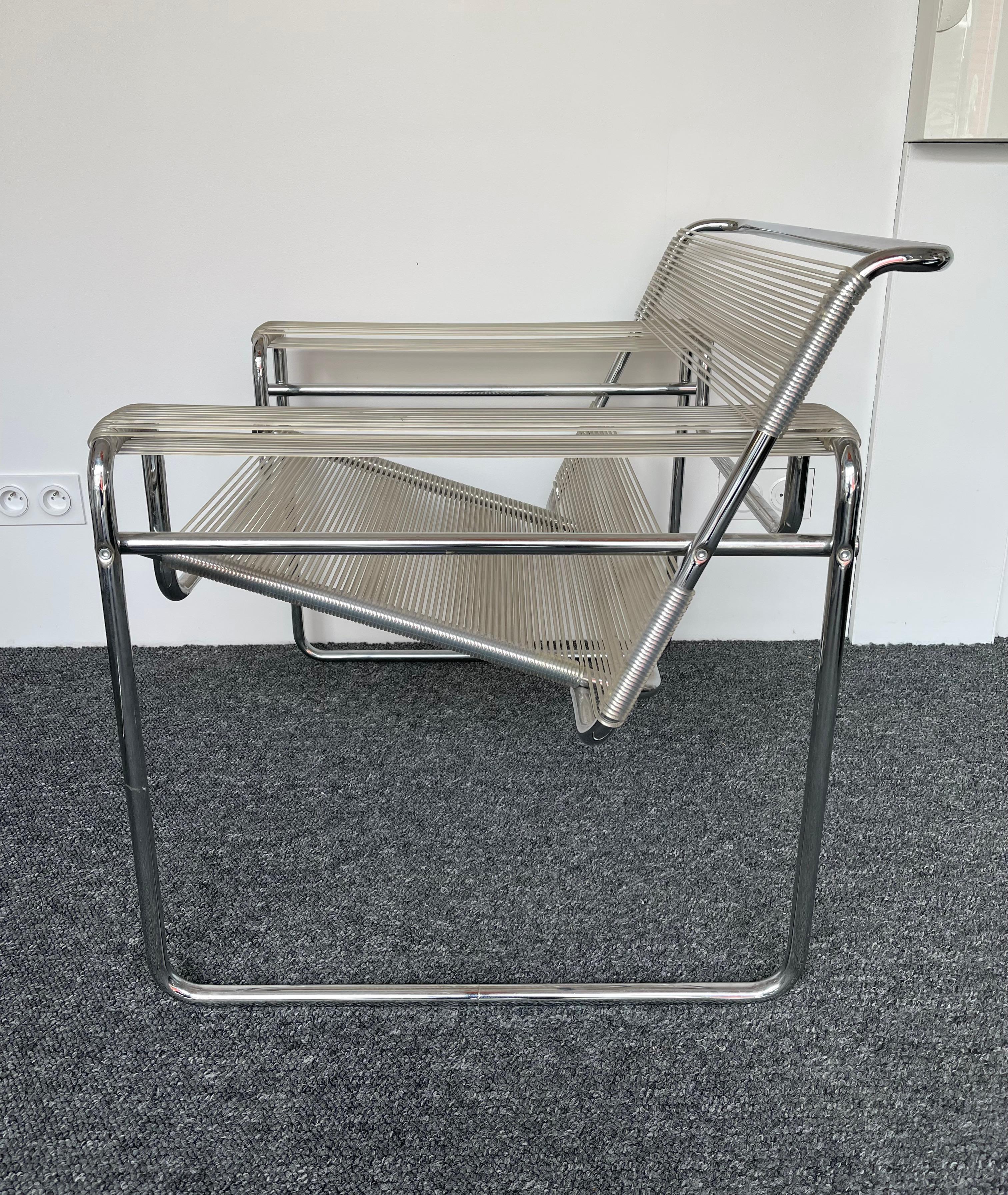 Pair of Wassily Spaghetti Armchairs by Marcel Breuer, 1980s 5