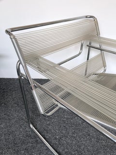 Pair of Wassily Spaghetti Armchairs by Marcel Breuer, 1980s