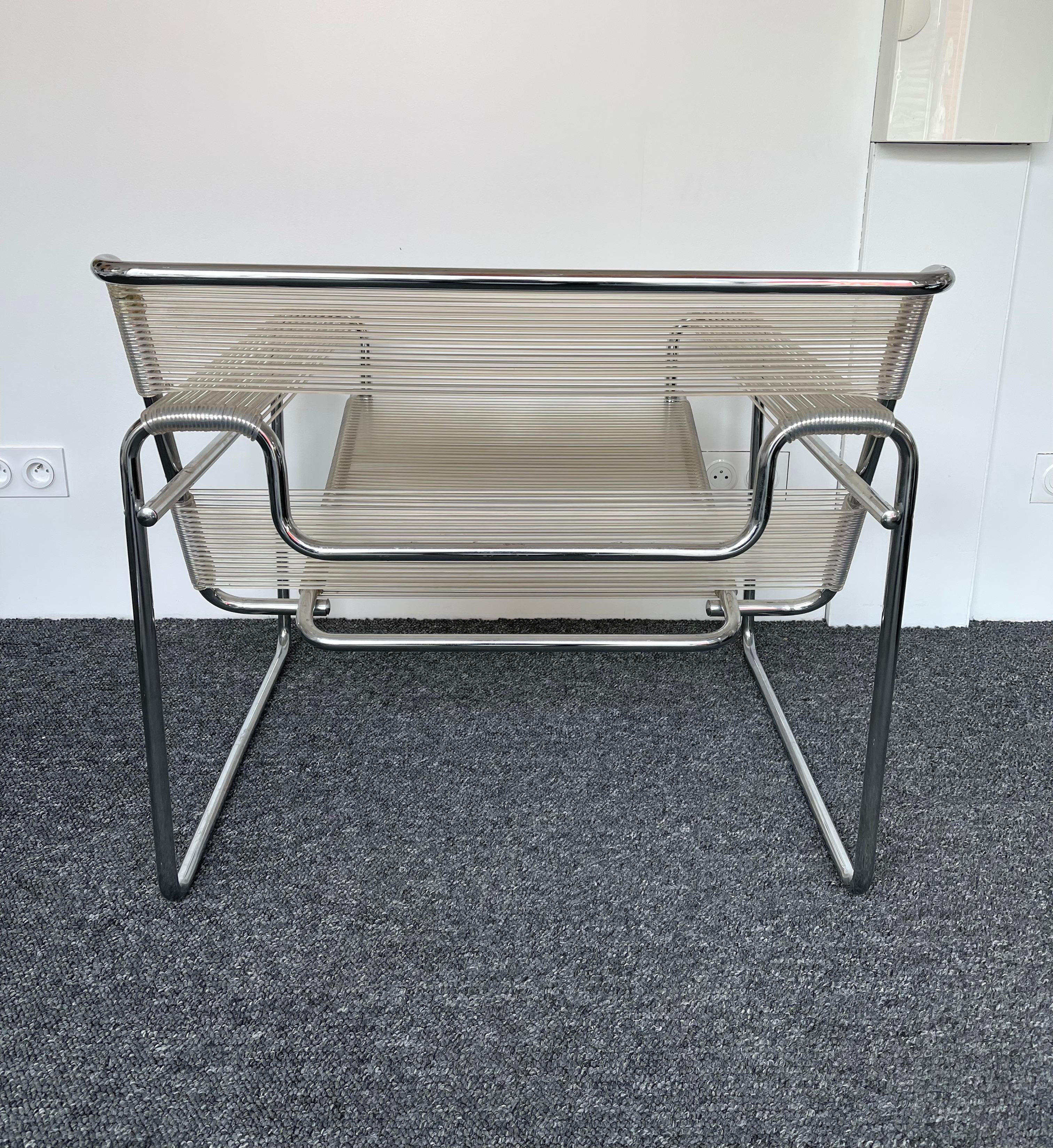 Late 20th Century Pair of Wassily Spaghetti Armchairs by Marcel Breuer, 1980s