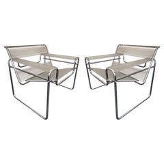 Wassily Spaghetti-Sessel von Marcel Breuer, 1980er Jahre, Paar