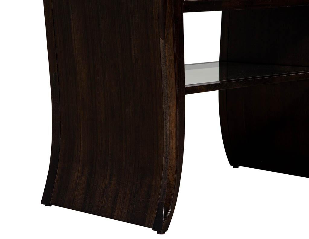 Pair of Water Fall Mozambique and Mahogany Nightstands 3