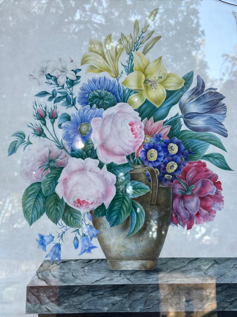 Pair of Watercolors - Marie Louise Anne Victoire de la Fouchardière (1814-1903)  In Good Condition For Sale In Lisboa, PT