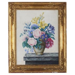Paire d'aquarelles - Marie Louise Anne-Marie Victoire de la Fouchardière (1814-1903) 