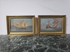 Pair of Watercolors of Chinese Boats – 19th Century