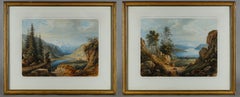 Pair of watercolors signed by François-Jules Collignon