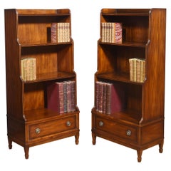 Pair of waterfall bookcases