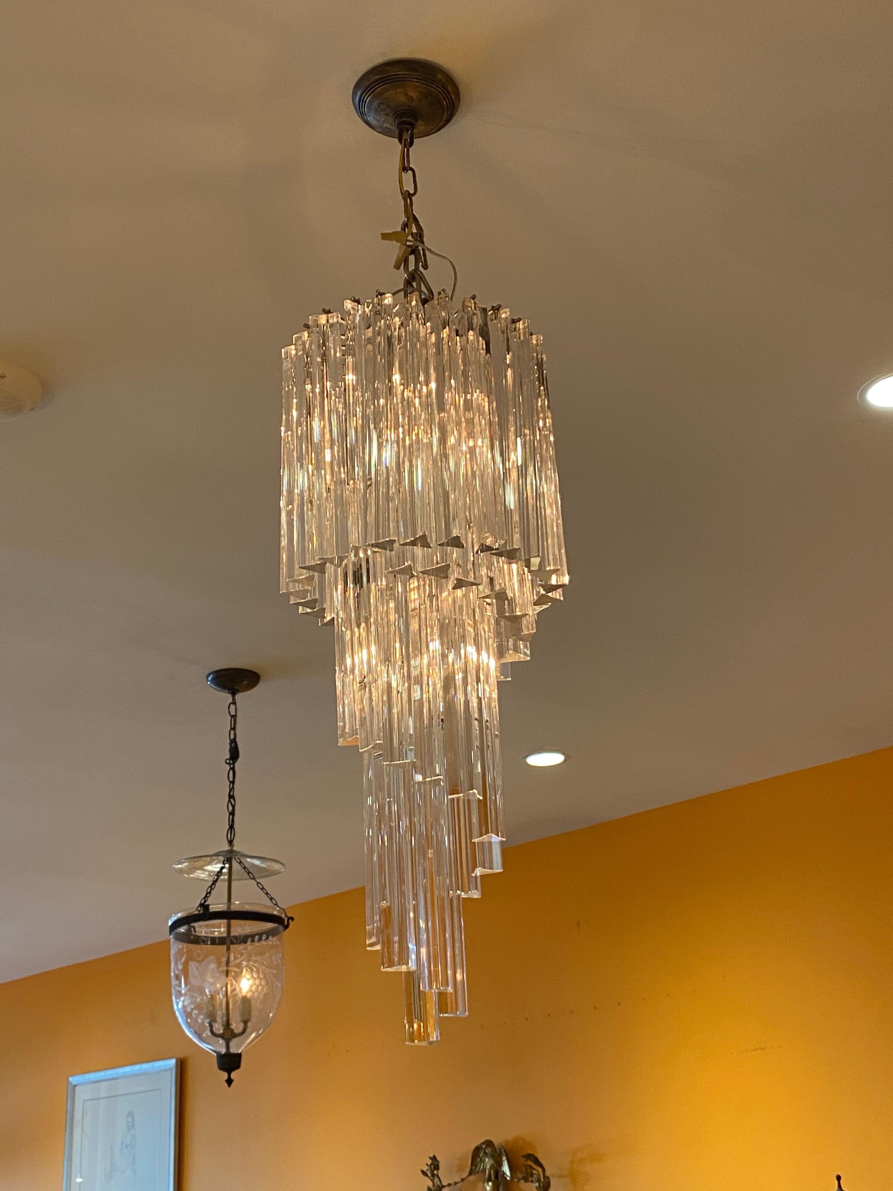Other Pair of Waterfall Chandeliers by Camer Company Italy For Sale