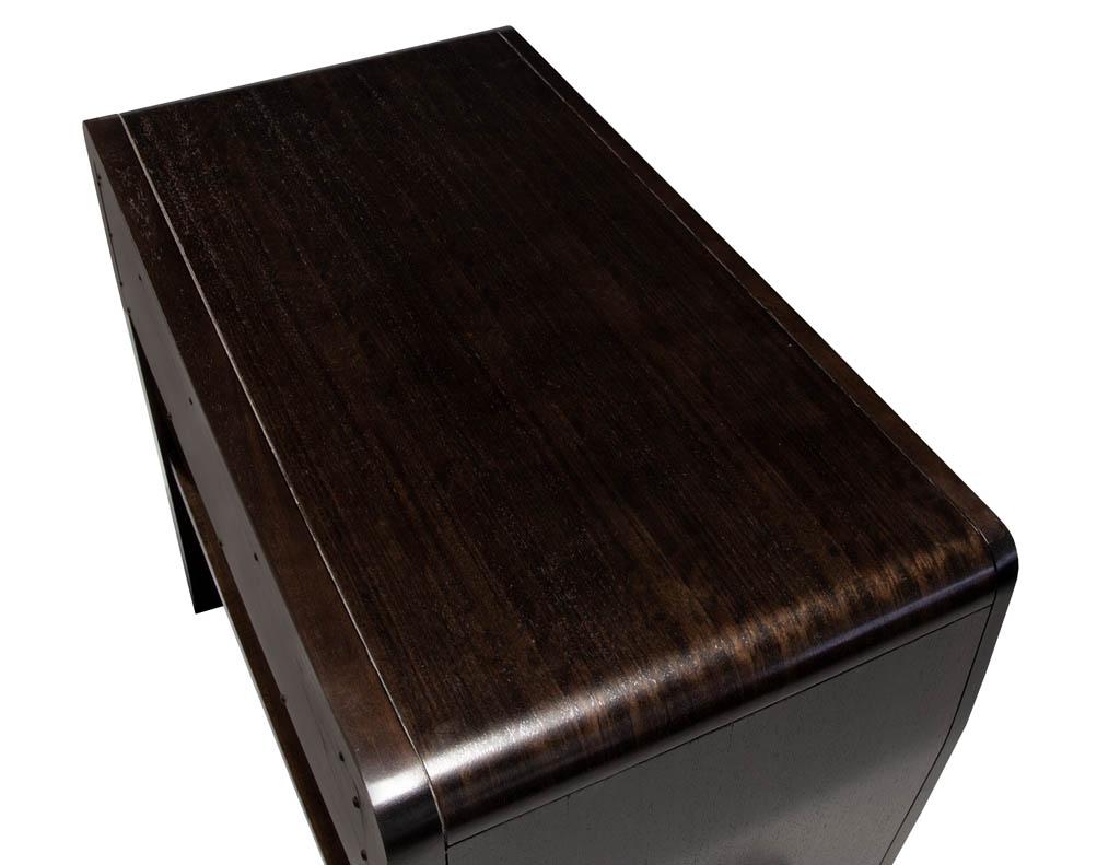 Pair of Waterfall Mozambique and Mahogany End Tables For Sale 4