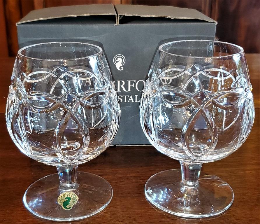 Beaux Arts Pair of Waterford Clannad Brandy Goblets