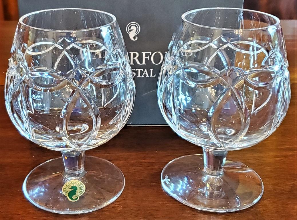 Crystal Pair of Waterford Clannad Brandy Goblets