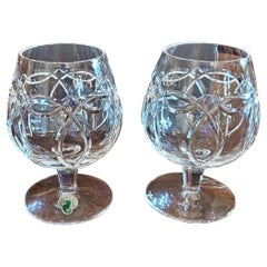 Vintage Pair of Waterford Clannad Brandy Goblets