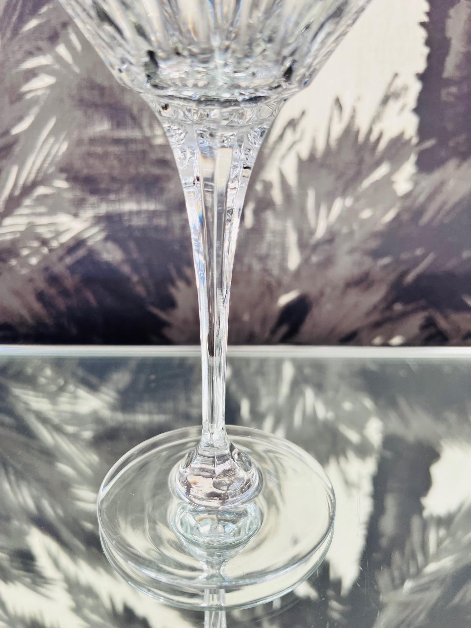 Late 20th Century Pair of Waterford Crystal Martini Glasses, Lismore Series, circa 1990's