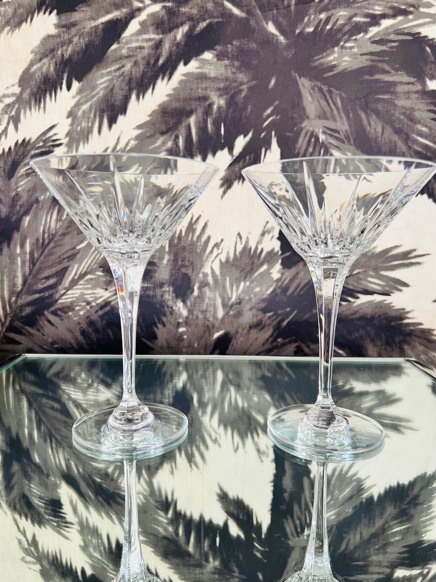 vintage waterford martini glasses