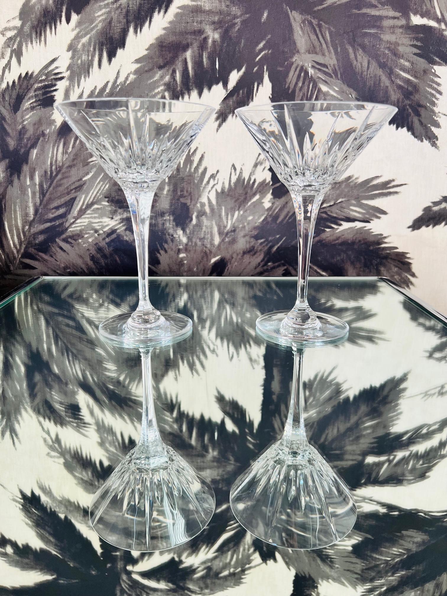 lead crystal martini glasses