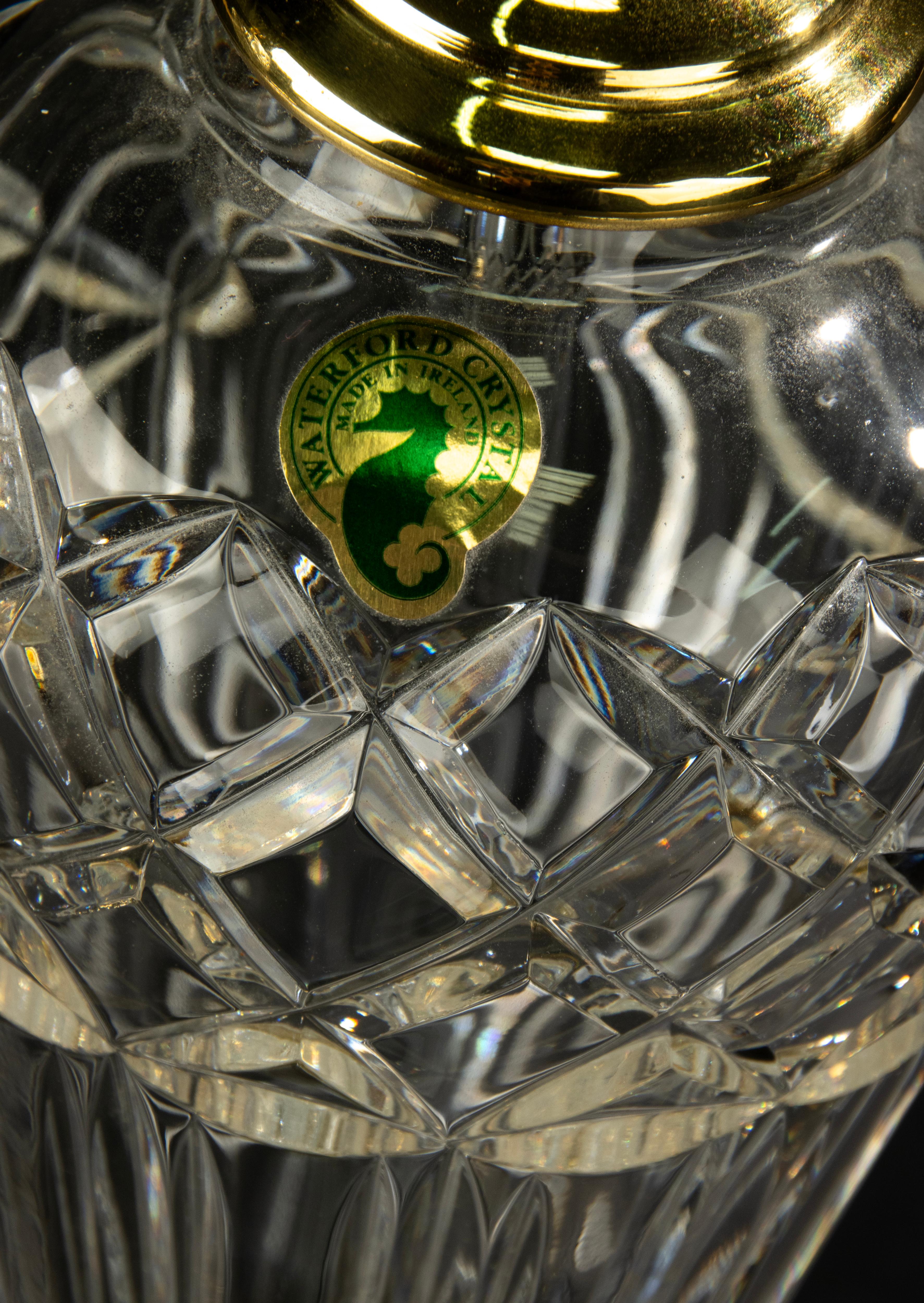 Coppia di lampade da tavolo in Waterford Crystal con paralumi, anni '90 - Model No. in vendita 4