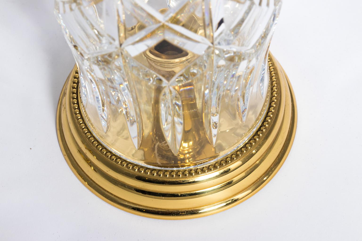 Pair of Waterford Hurricane Lamps 4