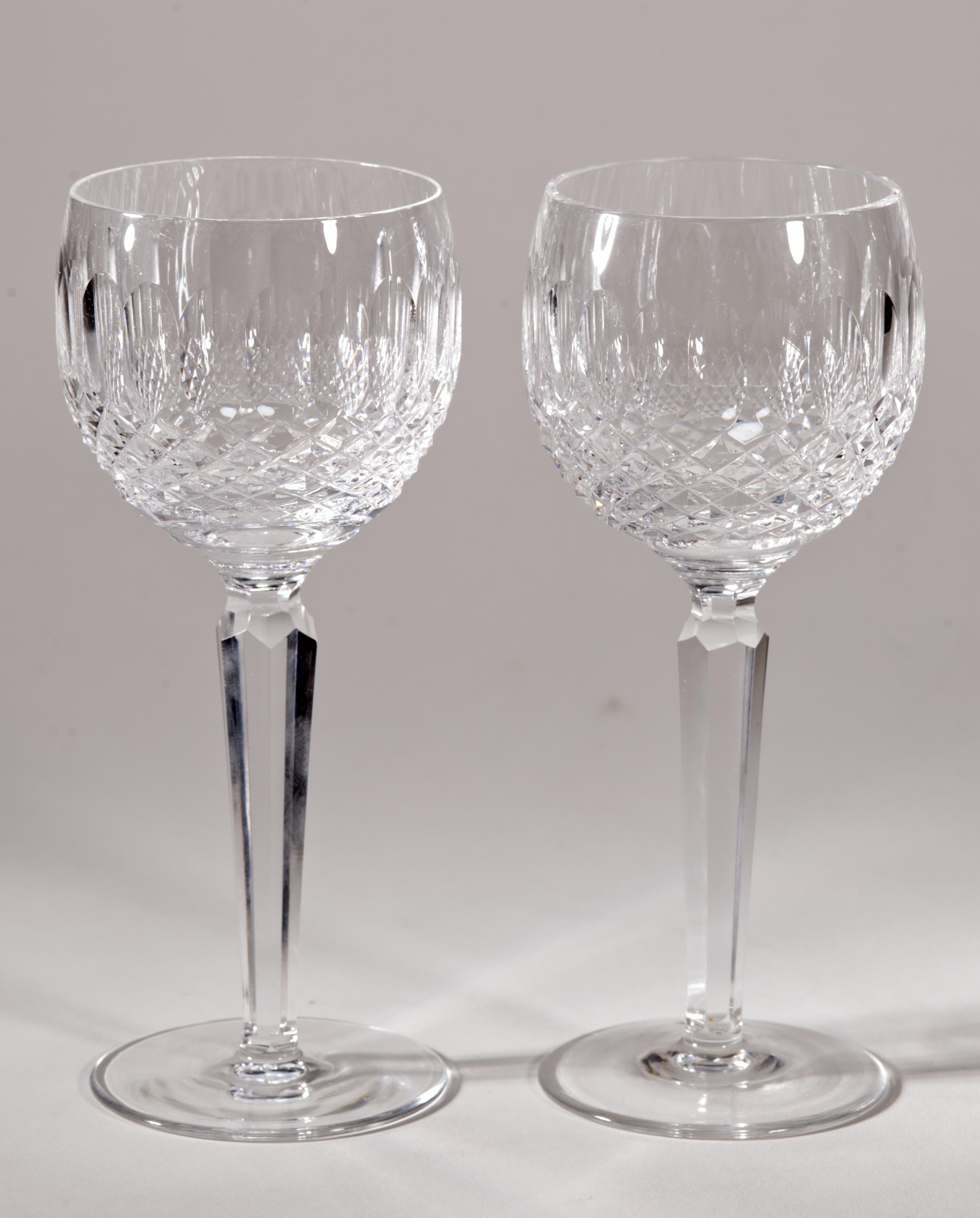Pareja de copas de vino Waterford Vintage Colleen Hock Hecho a mano en venta