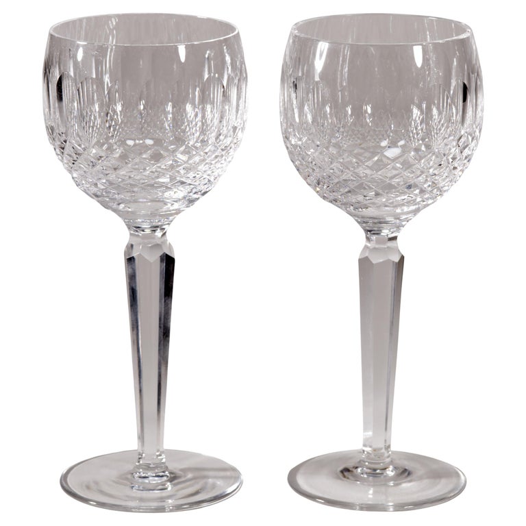 Pair of Waterford Vintage Colleen Hock Wine Glasses For Sale at 1stDibs