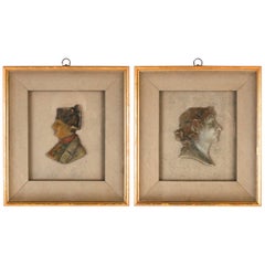 Coppia di rilievi in cera di Napoleone e Giuseppina attribuiti a Pierre-Phillips Thomire