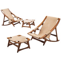 Pair of W.D. Andersag Lounge Chairs with Ottoman