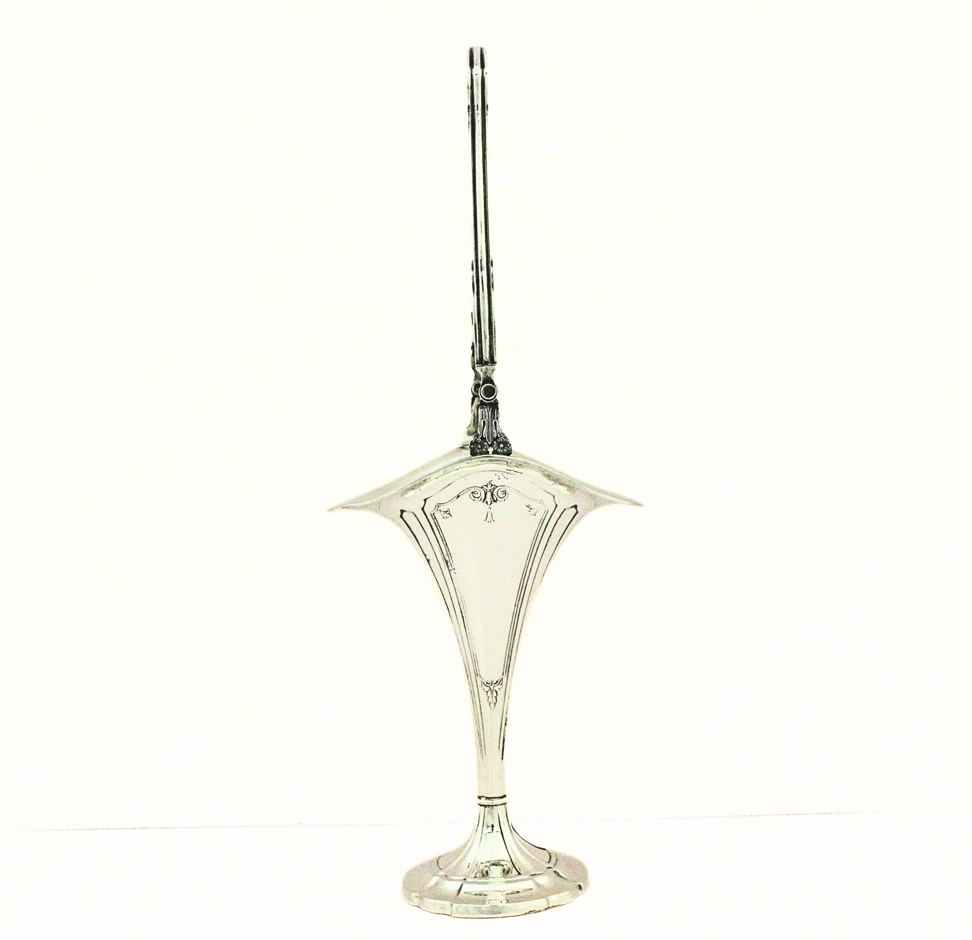 Americano Coppia di vasi/cestini con manico in argento Sterling di Webster in vendita