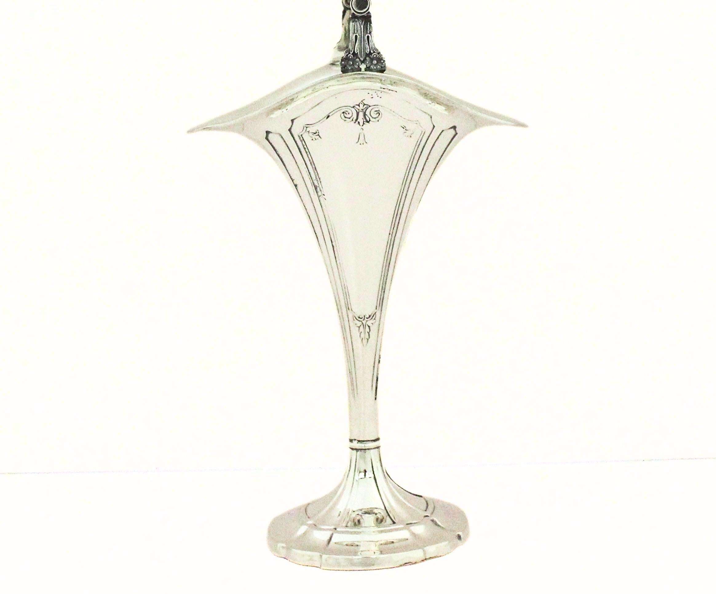 Coppia di vasi/cestini con manico in argento Sterling di Webster In condizioni ottime in vendita a Brooklyn, NY