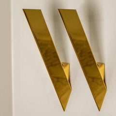 Pair of Wedge-Shaped High End Wall Lights by J.T. Kalmar, 1970s, Austria