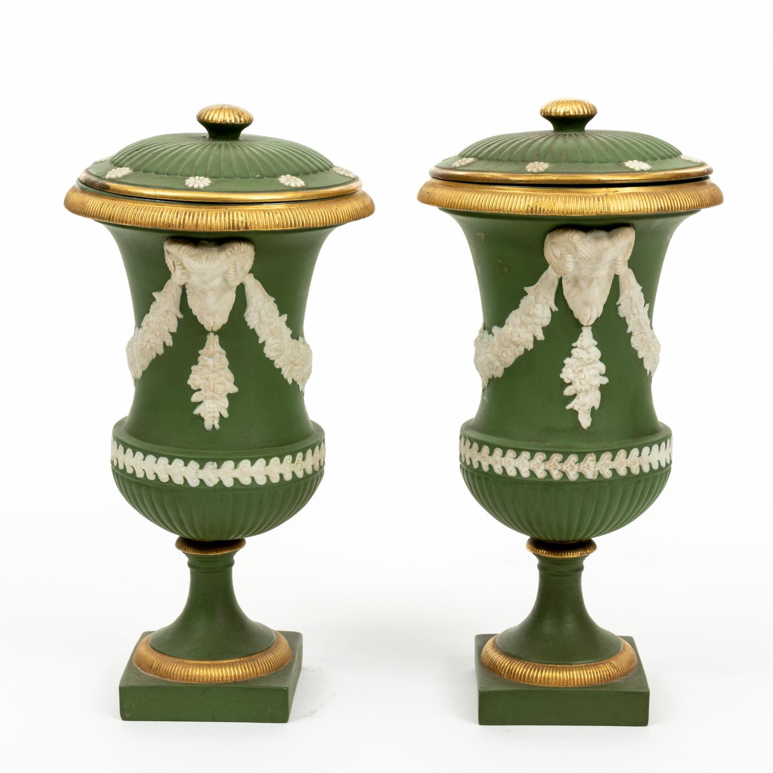 Ceramic Pair of Wedgewood Urns