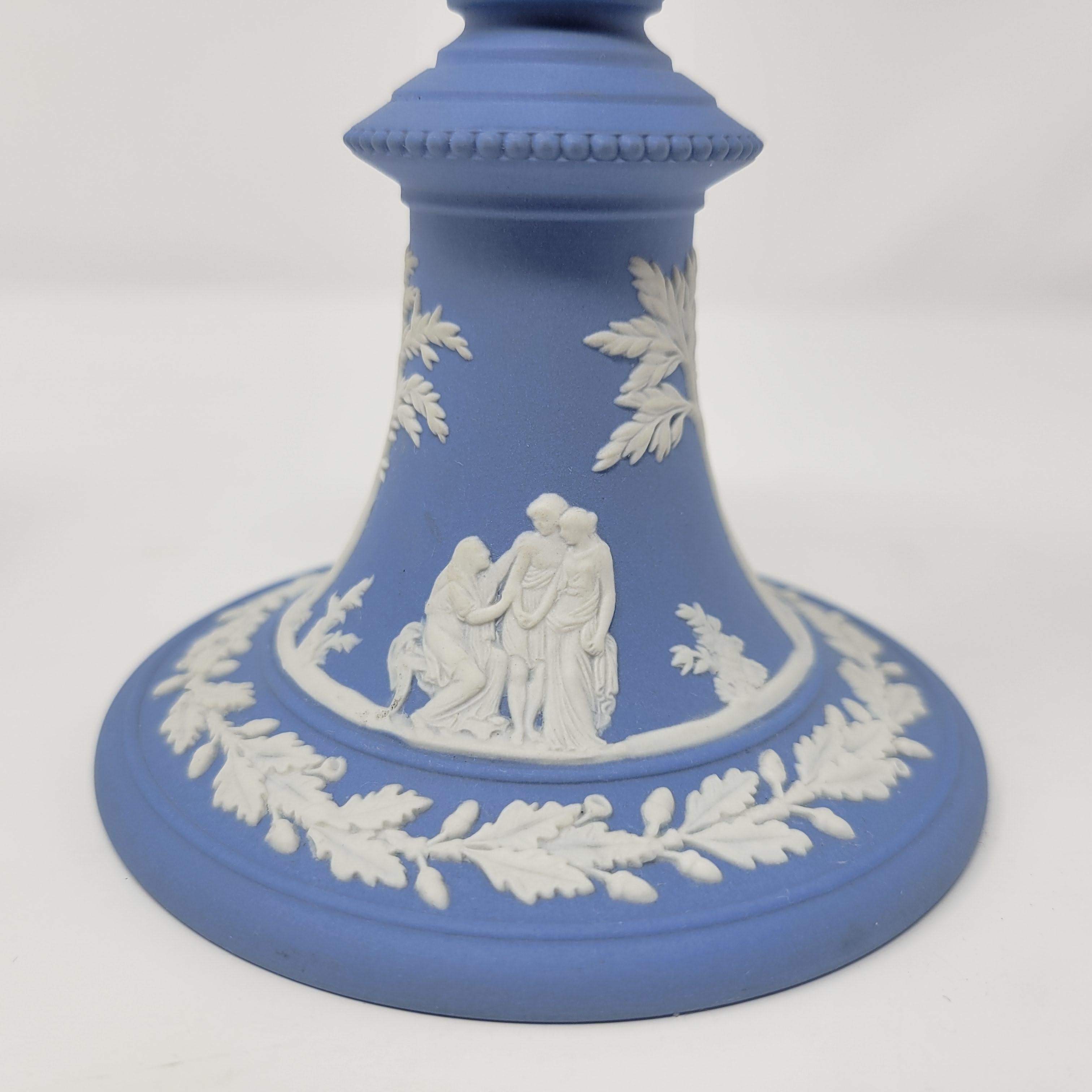 Pair of Wedgwood Candlesticks In Good Condition In New Orleans, LA