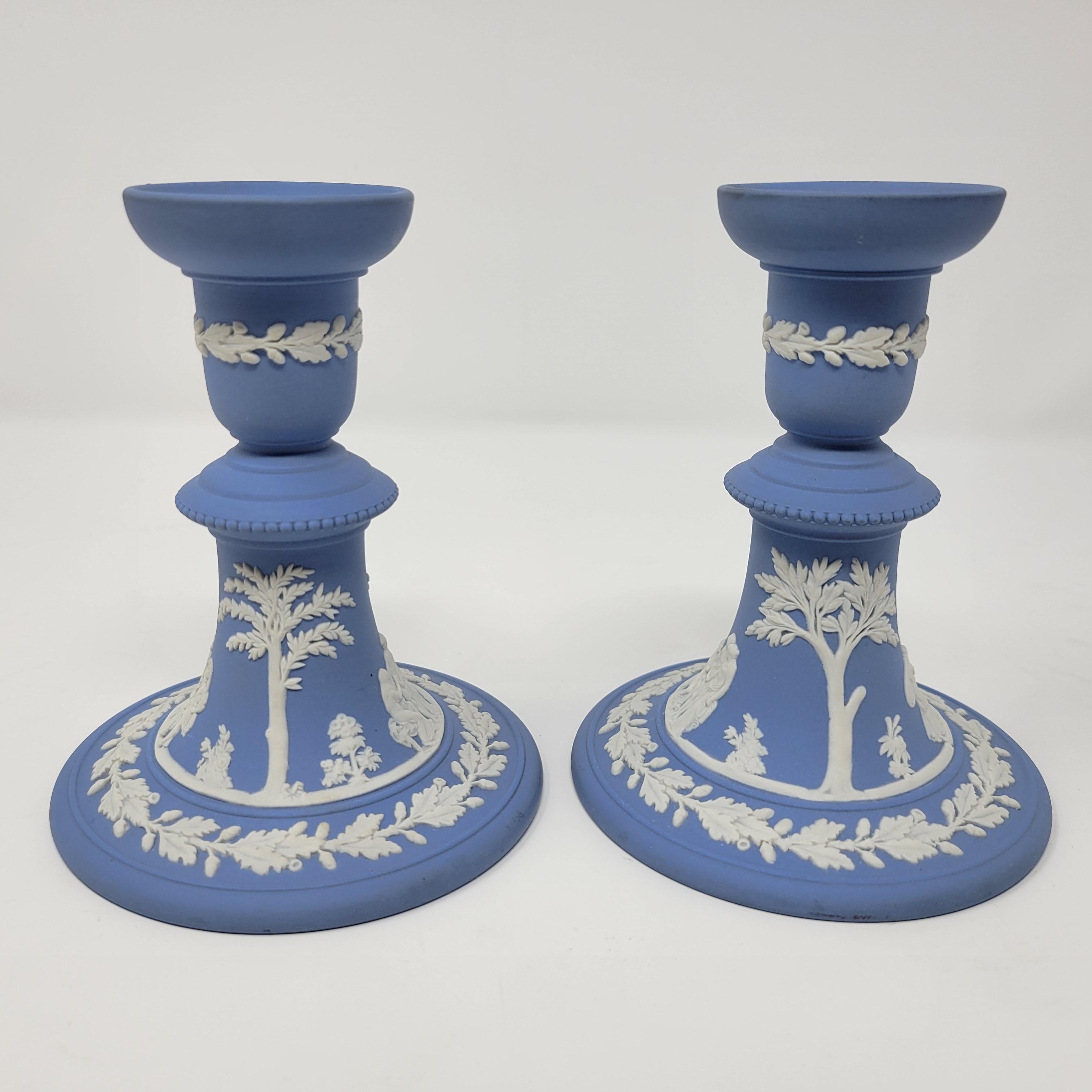 Pair of Wedgwood Candlesticks For Sale 1