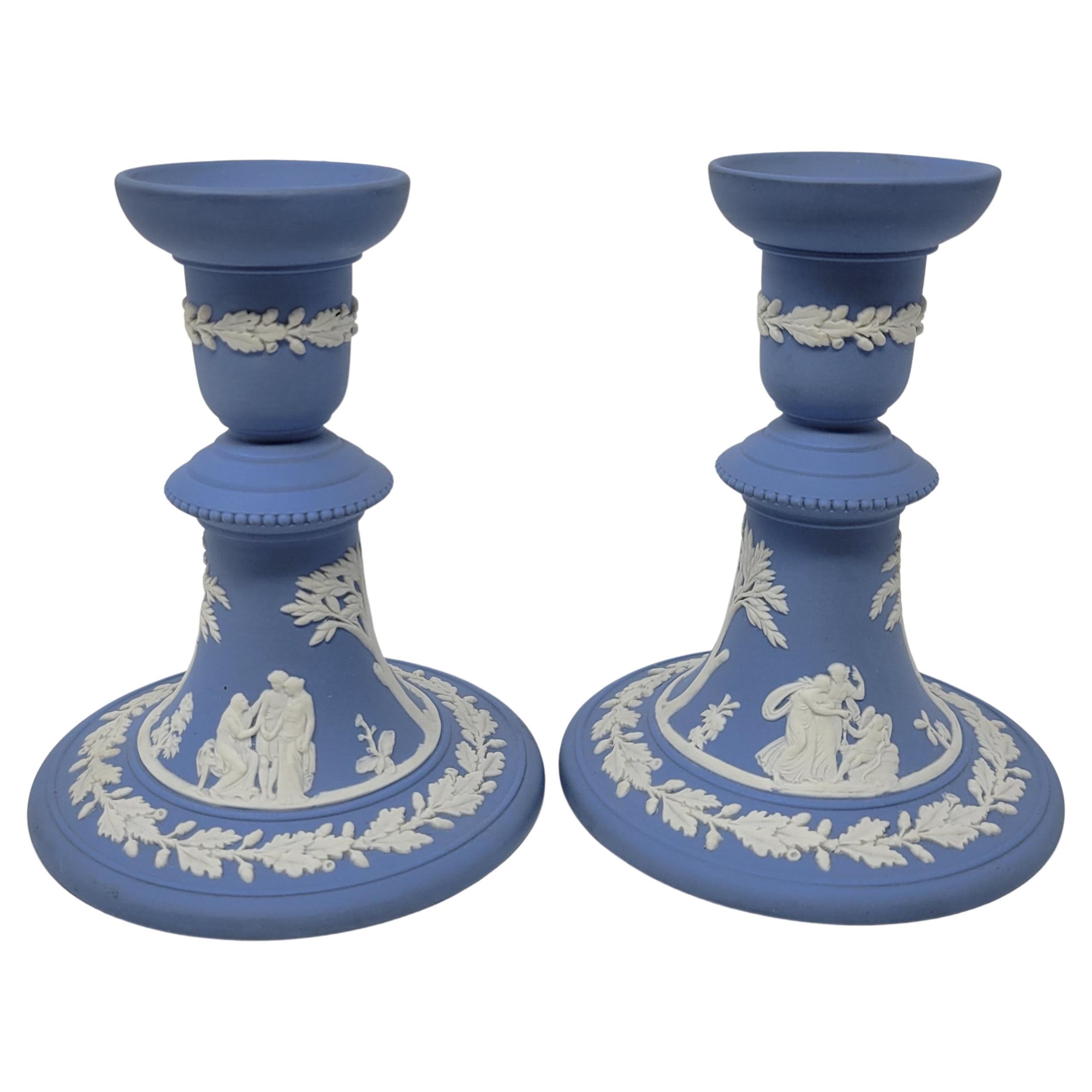 Pair of Wedgwood Candlesticks For Sale
