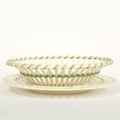 Wedgwood  Pair of Chestnut Baskets with Matching Under Plates