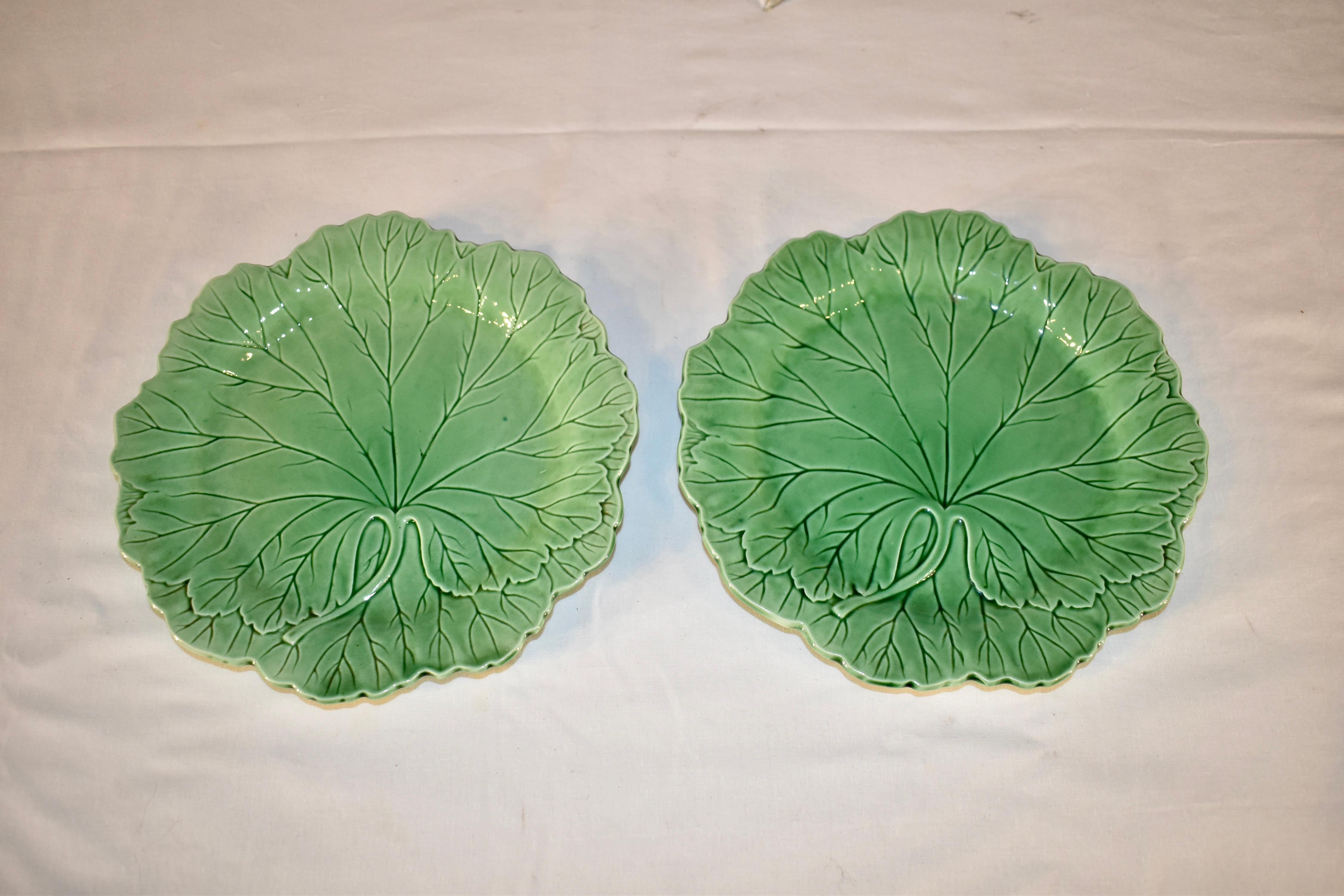 Pair of Wedgwood Leaf Plates, C. 1952 For Sale 1
