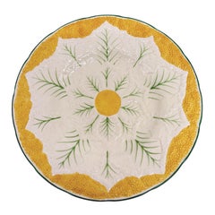 Pair of Wedgwood Majolica Cauliflower Pattern Plates, English 1920.