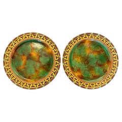 Set of Wedgwood Mottled Majolica Plates, owned by legendary André Leon Talley!