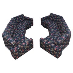 Pair of Weiman Curved Sectional Sofas