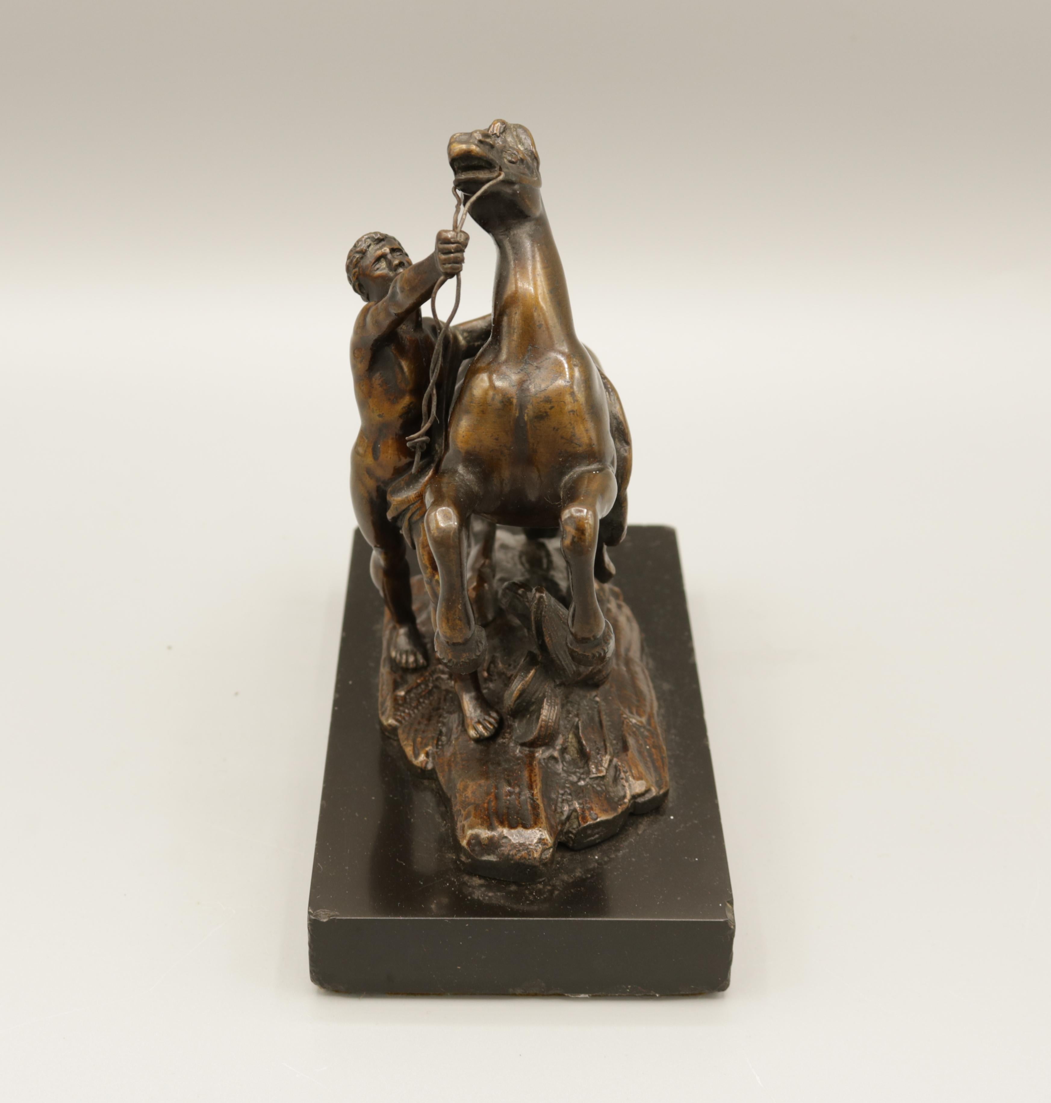 English Pair of Well Cast Bronze Models of the 'Chevaux de Marly'