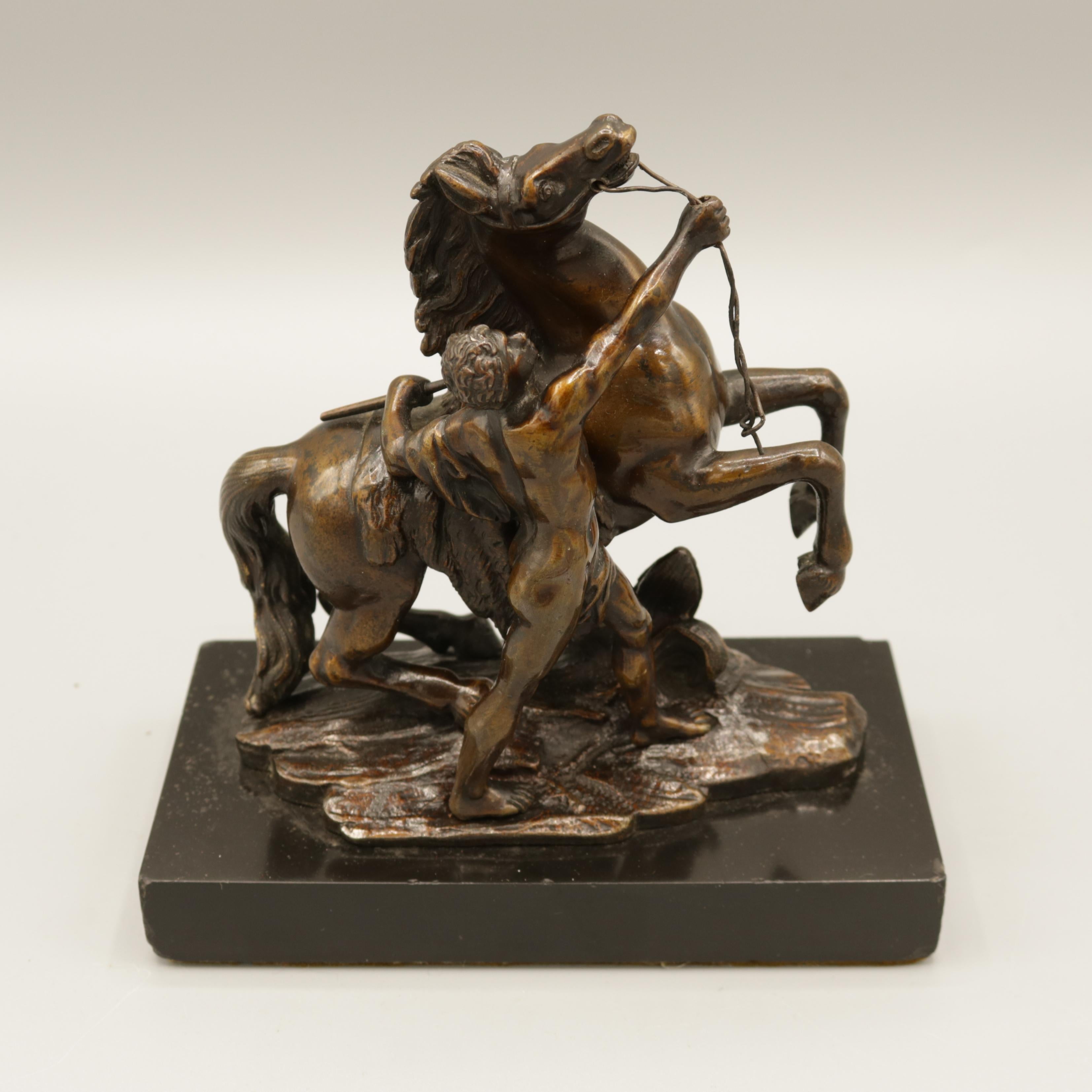 19th Century Pair of Well Cast Bronze Models of the 'Chevaux de Marly'