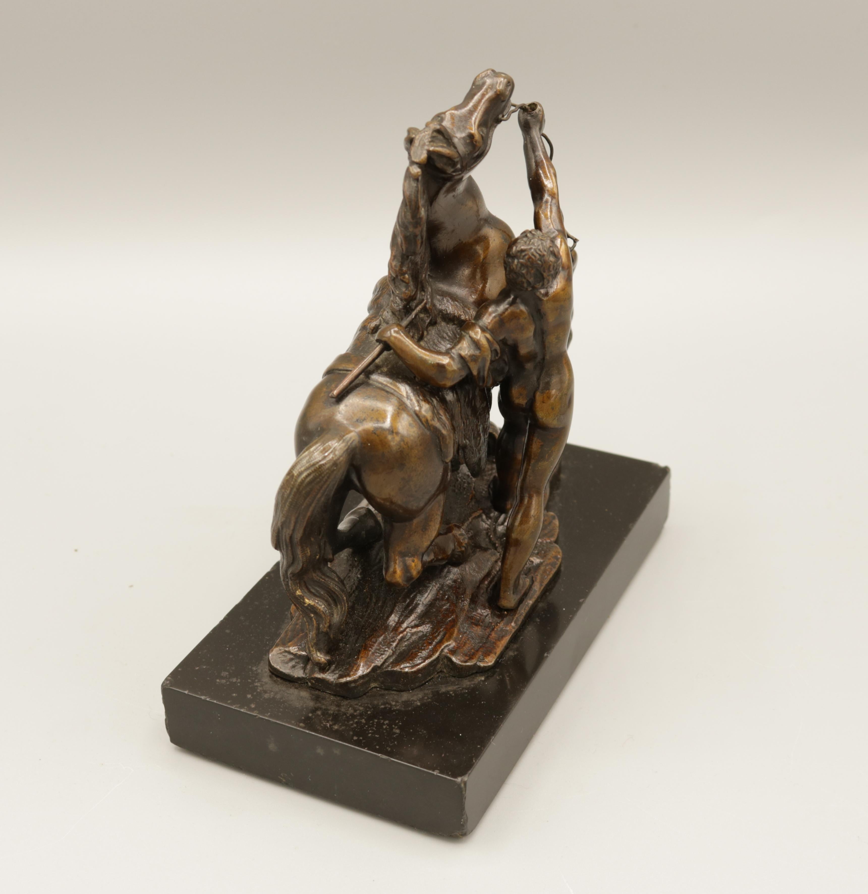 Pair of Well Cast Bronze Models of the 'Chevaux de Marly' 1