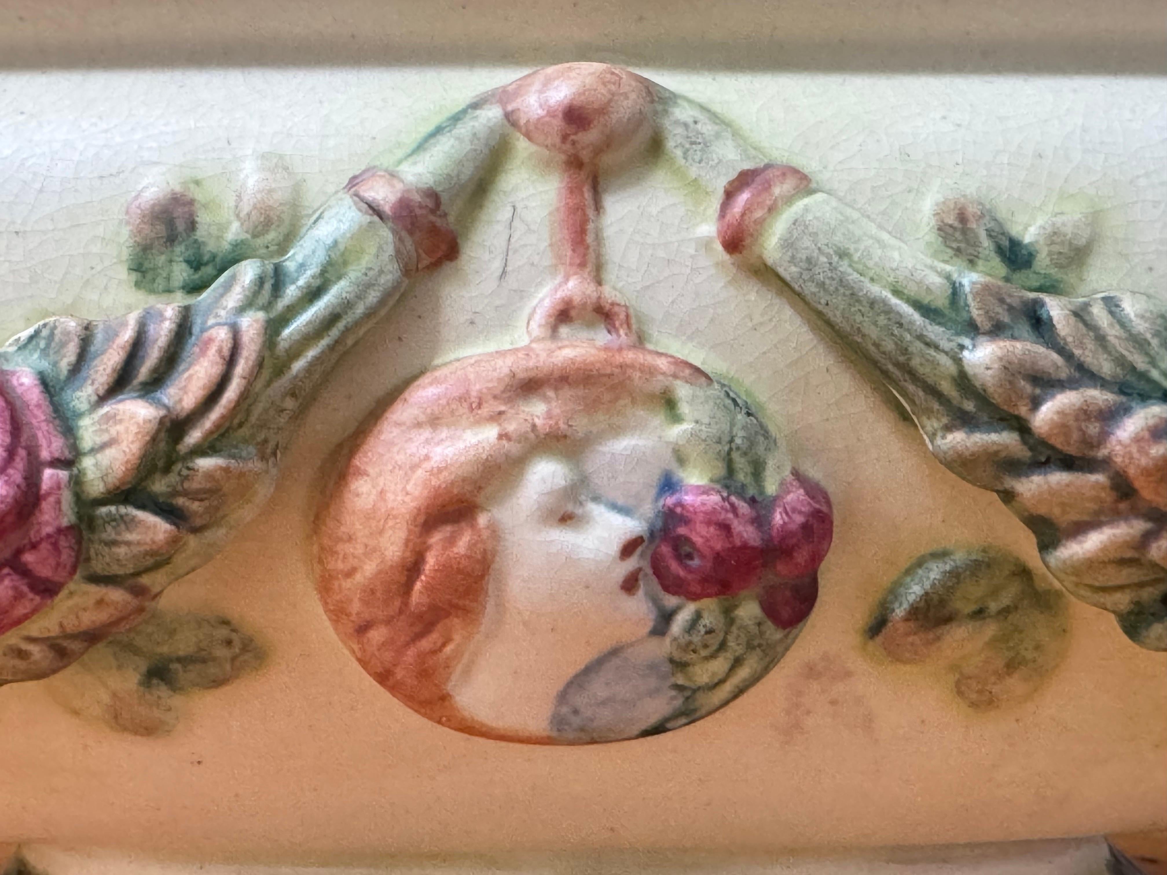 Paire de compotes ou jardinières Weller Roma Rose en vente 4