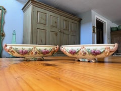 pair of Weller Roma Rose Compotes or Planters