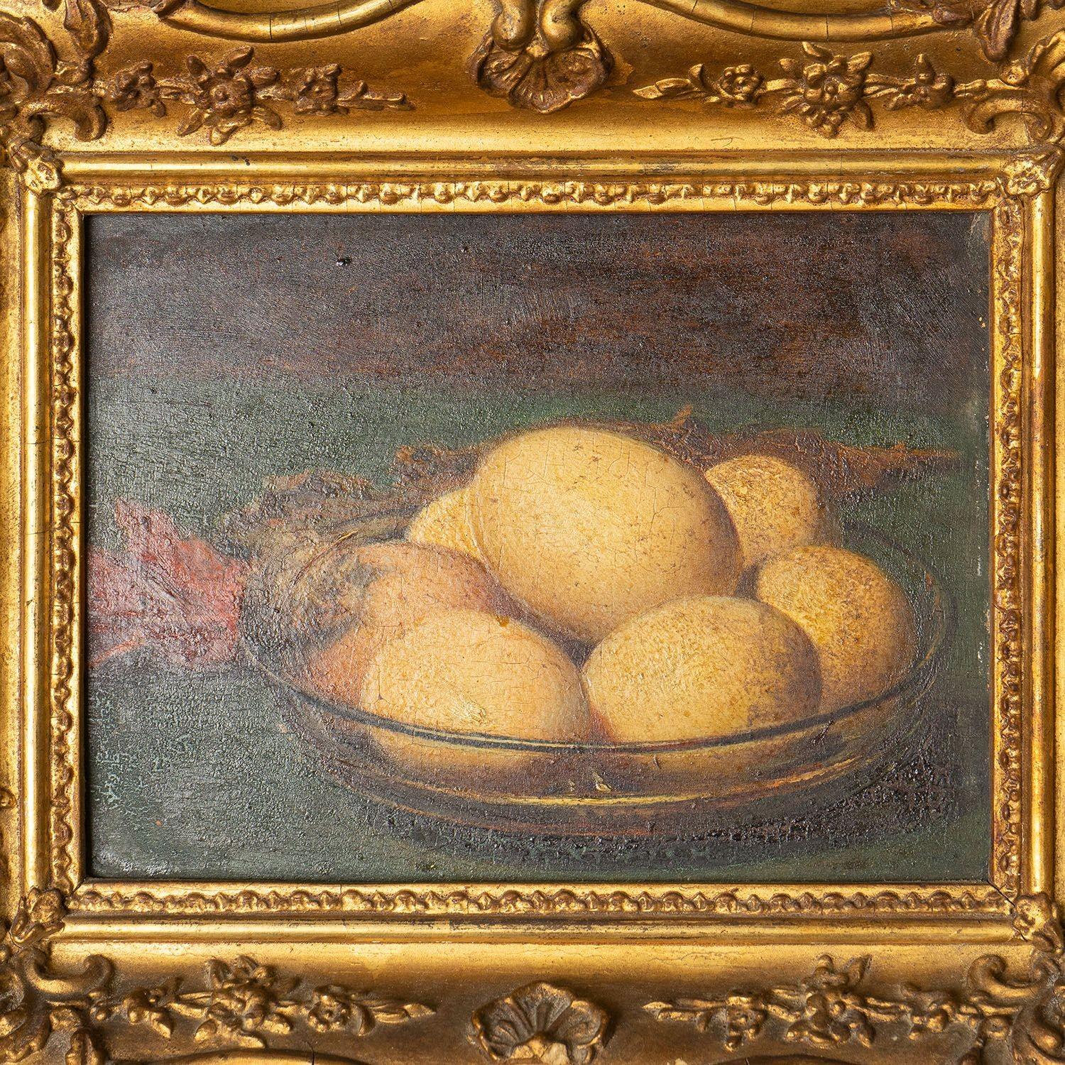 Pair of Antique Egg Still Life Oil Paintings by George Frederick Harris, 1900s 3