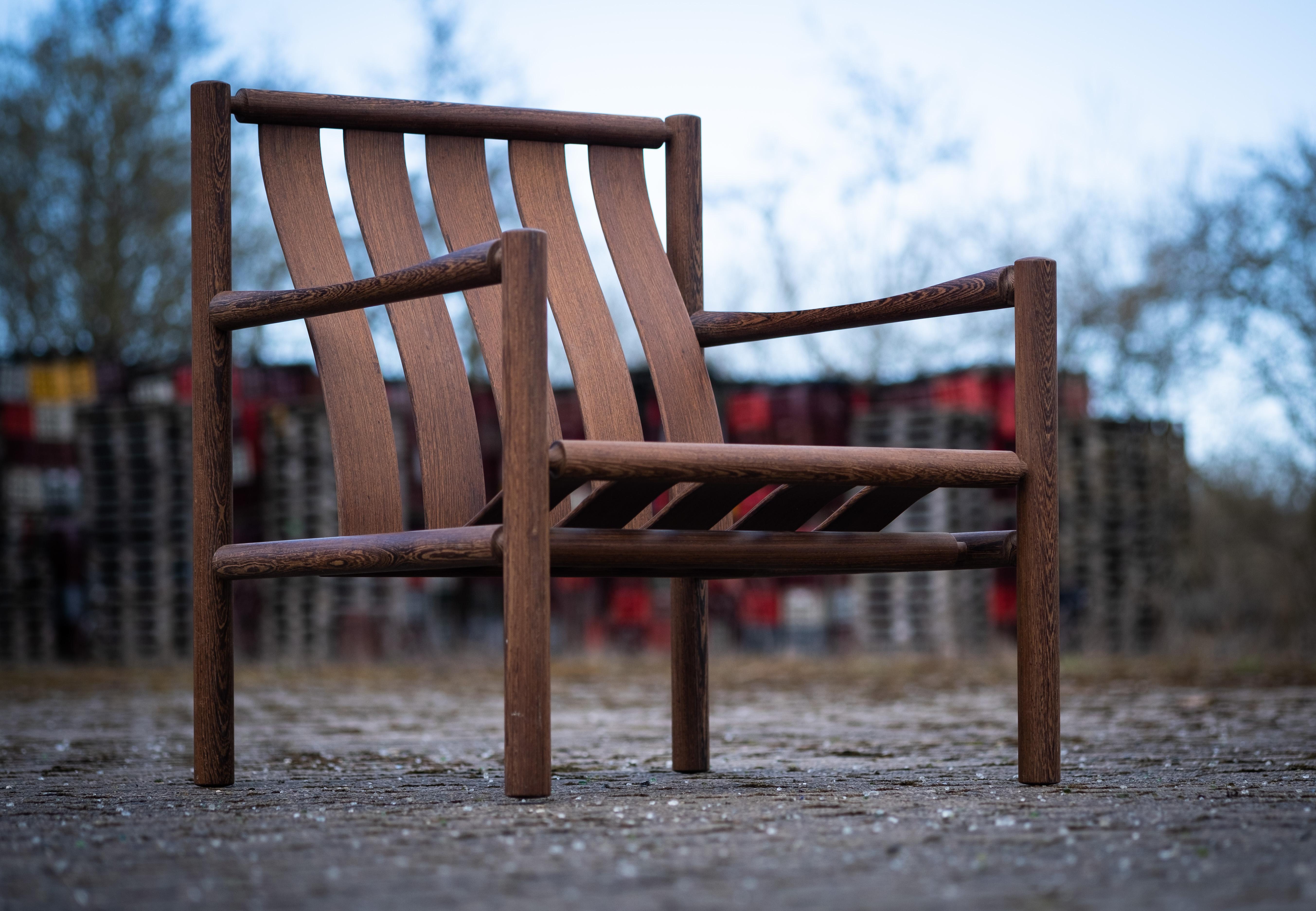 Coppia di sedie da salotto in wengé di Jørn Nilson, Danimarca, 1966 in vendita 1