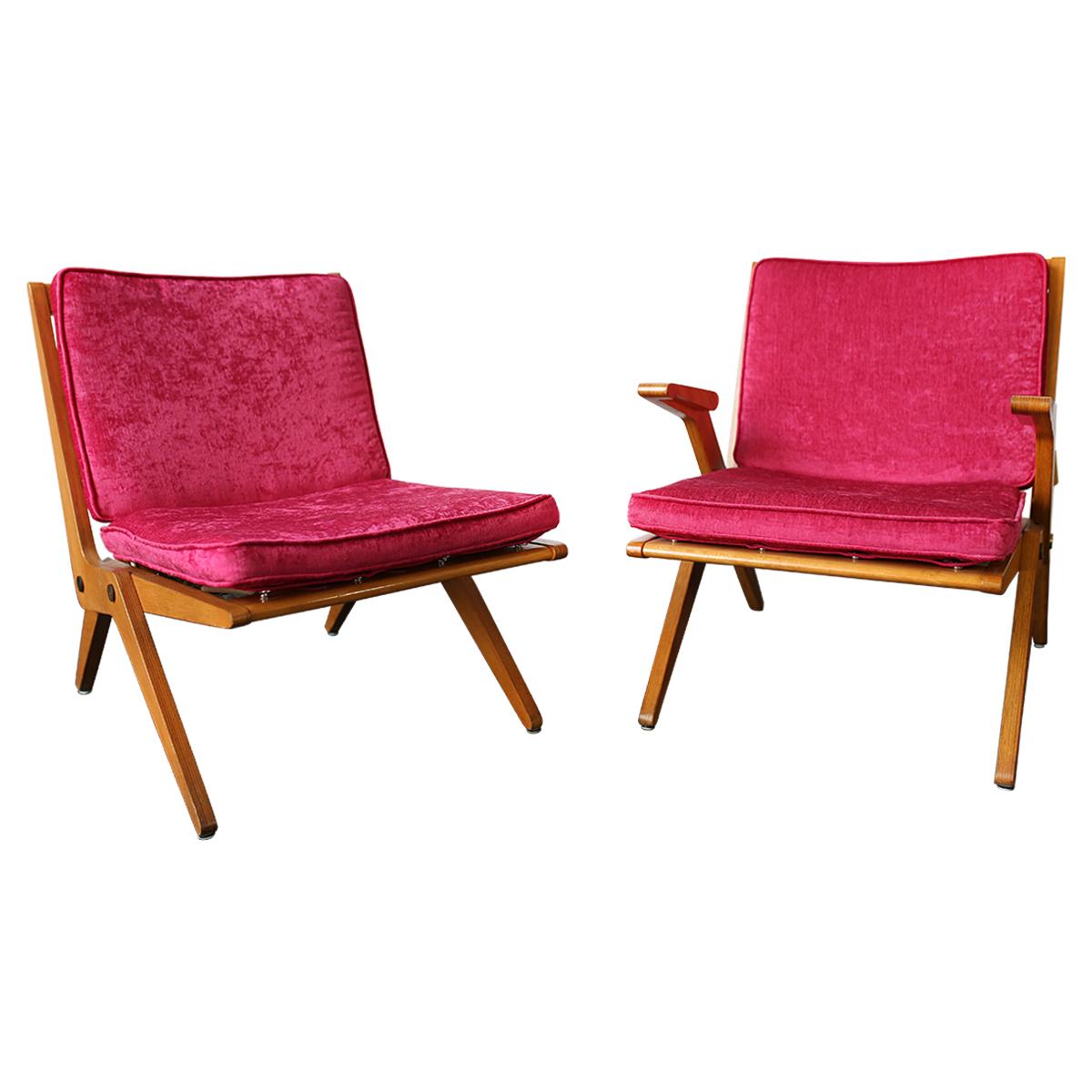 Pair of West German Lounge Chairs by Hans Mitzlaff & Albrecht Lange, circa 1950s