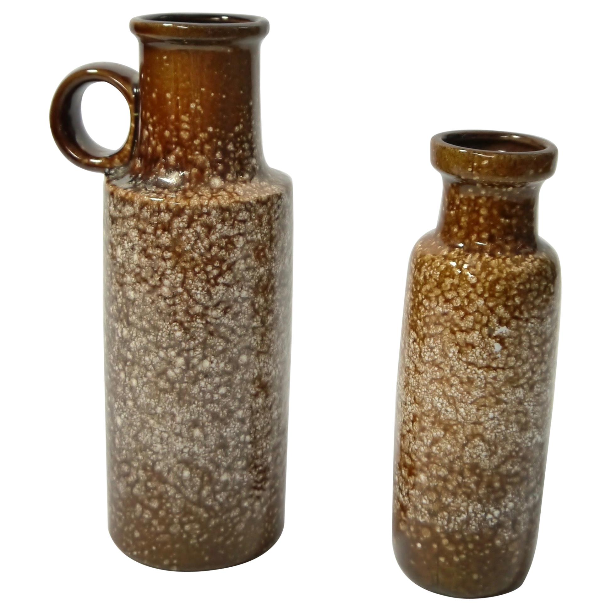 Pair of West German Pottery Vases by BAY, WG 1960s