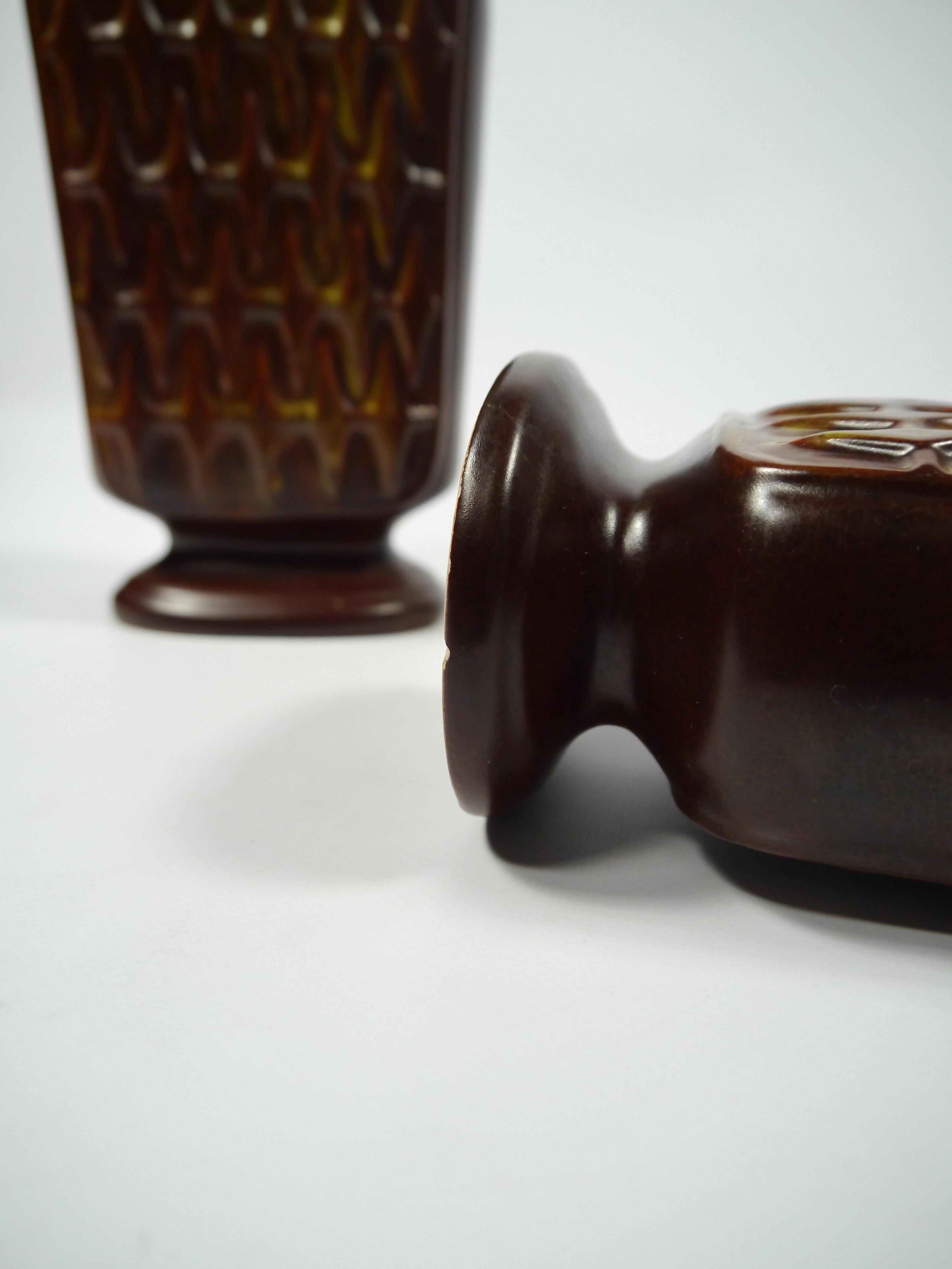 Coppia di vasi in ceramica West German Pottery di Üebelacker Keramik, Germania, anni '50 in vendita 1