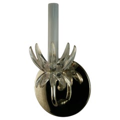 Pair of Western Germany Midcentury Acrylic and Nickel Sconces