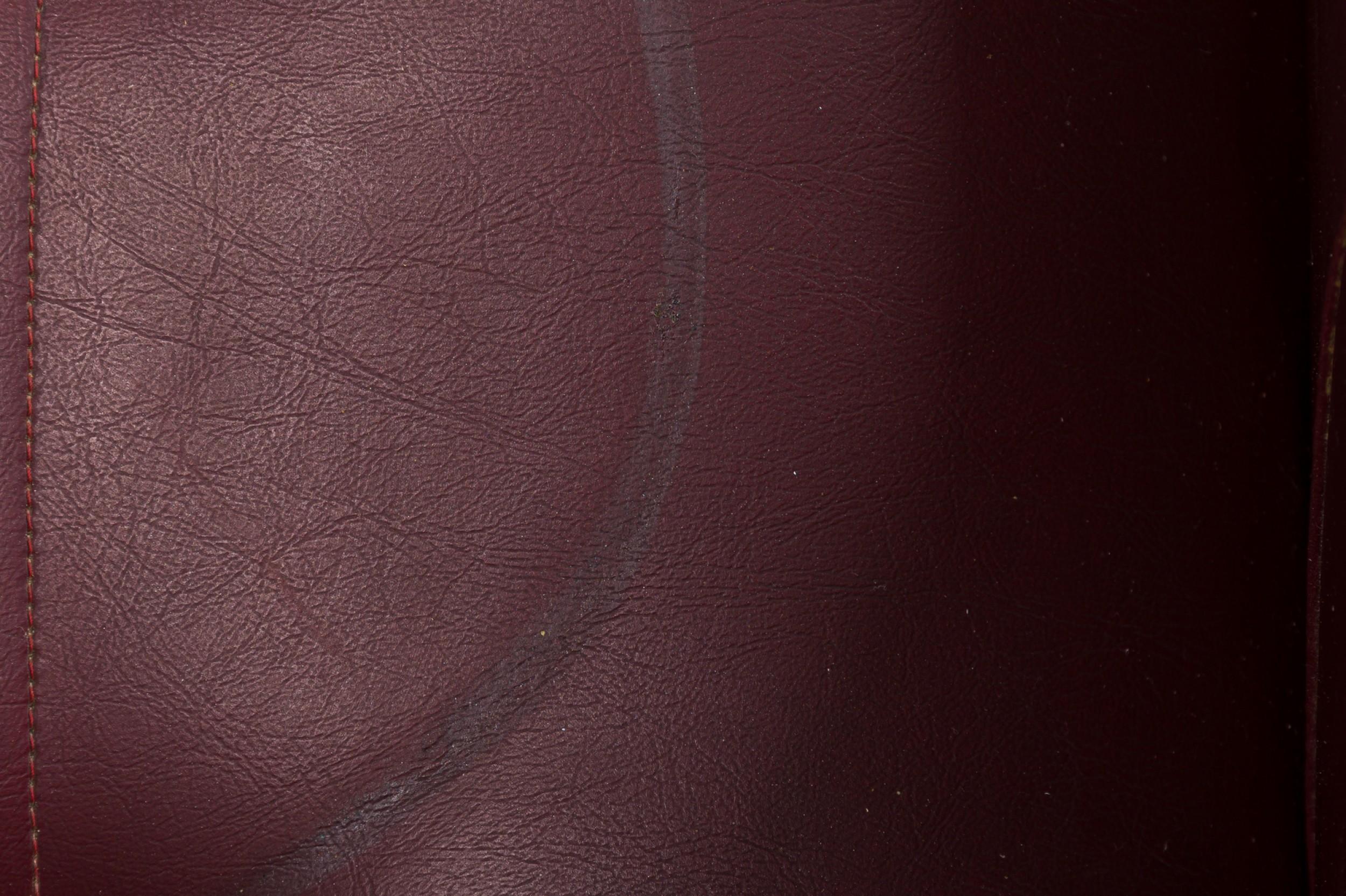 Pair of Westnofa Norwegian Burgundy Leather Upholstered Wing Armchairs For Sale 8