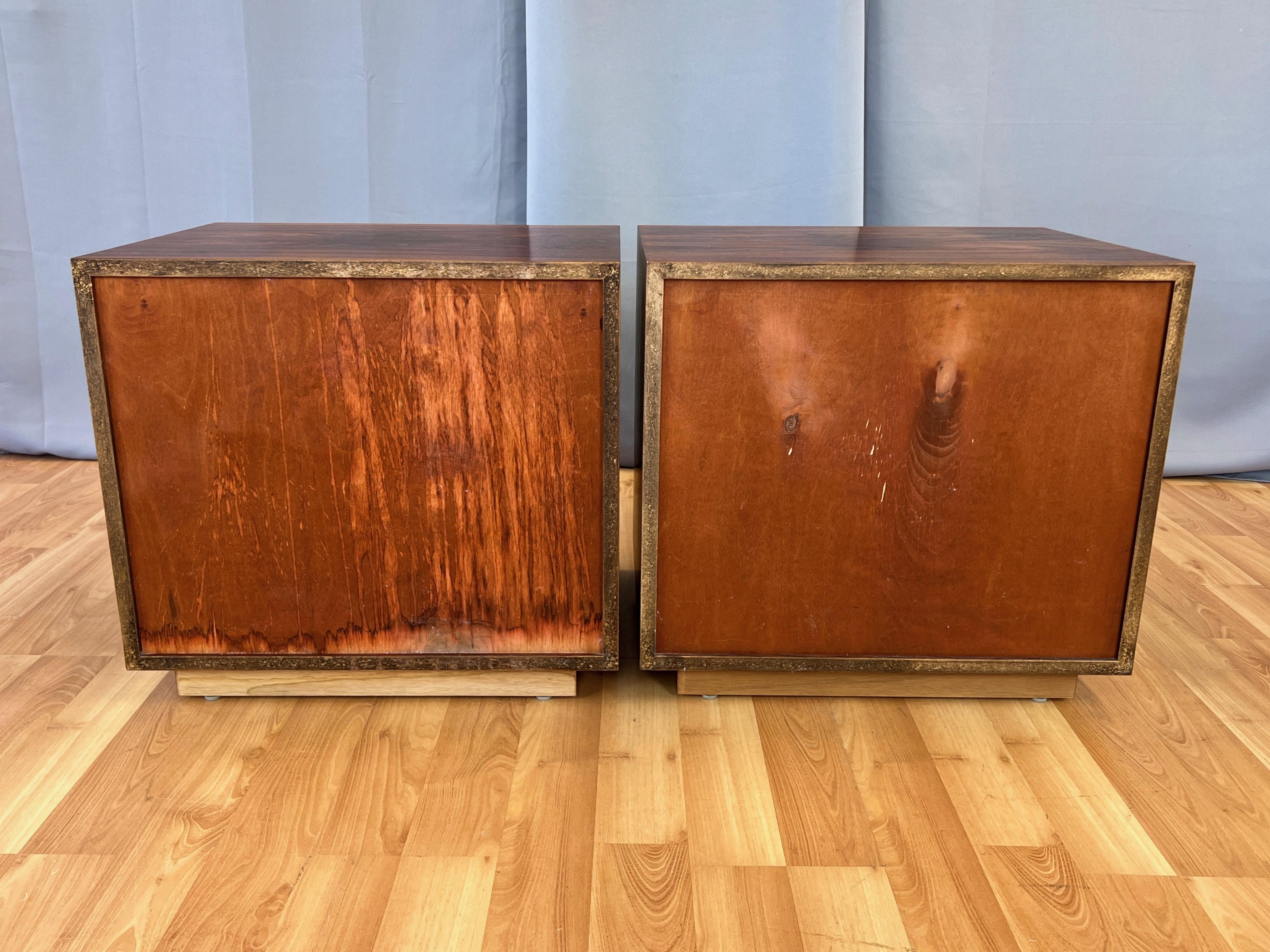 Pair of Westnofa-Style Rosewood Nightstands with Doors, Norway, c. 1970 9
